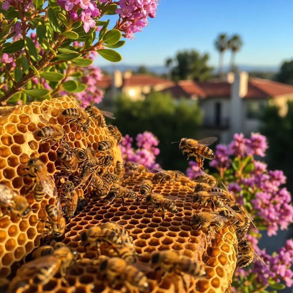 Beekeeper responding to an emergency bee removal call