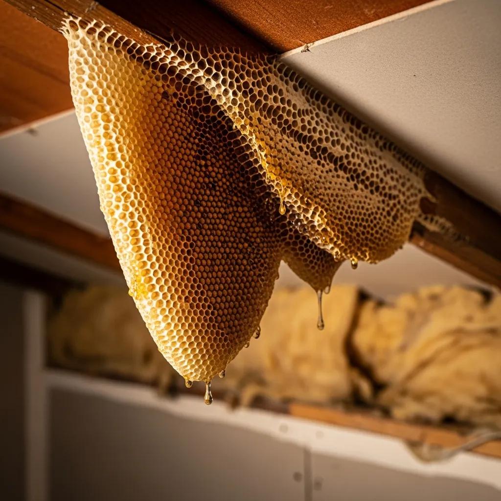 Honeycomb structure in an attic causing potential damage to insulation and drywall