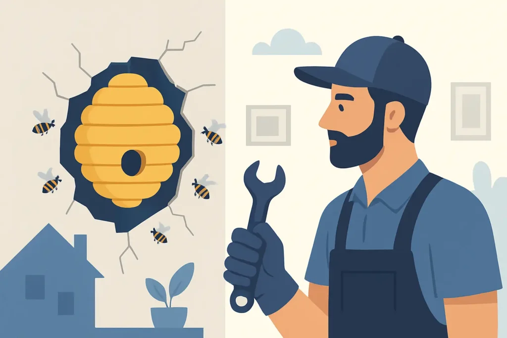 Bee Hive in Your Wall? Do This Next